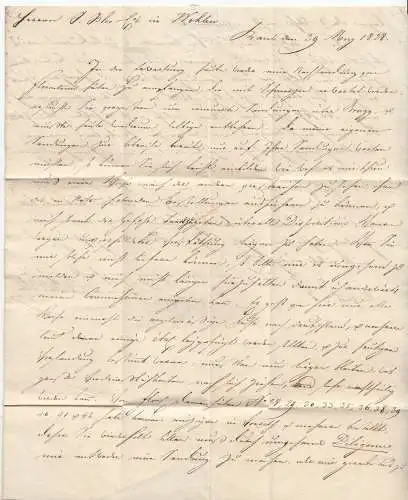 1828, Vorphilabrief Schweiz "Basel" nach Wohlen
