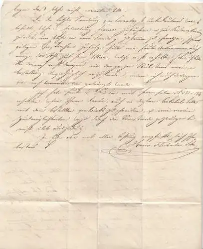 1828, Vorphilabrief Schweiz "Basel" nach Wohlen