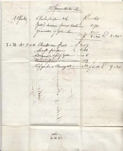 1841, Vorphilabrief Schweiz "Basel" nach Wohlen
