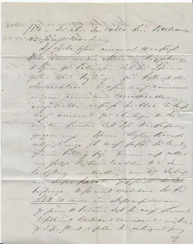 1844, Vorphilabrief Schweiz "Basel" nach Wohlen