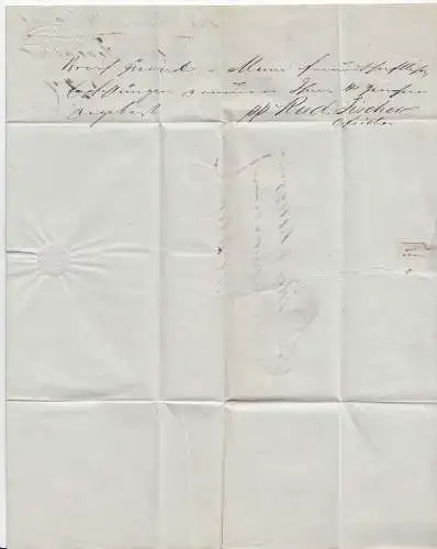 1844, Vorphilabrief Schweiz "Basel" nach Wohlen