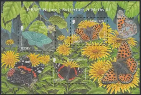 Jersey Mi.Nr. Block 100 Schmetterlinge