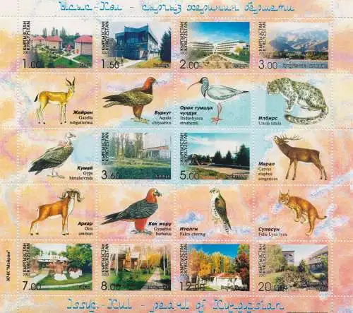 Kirgisien Mi.Nr. 343-352 Urlaubsorte am Yssykköl (Klbg.)