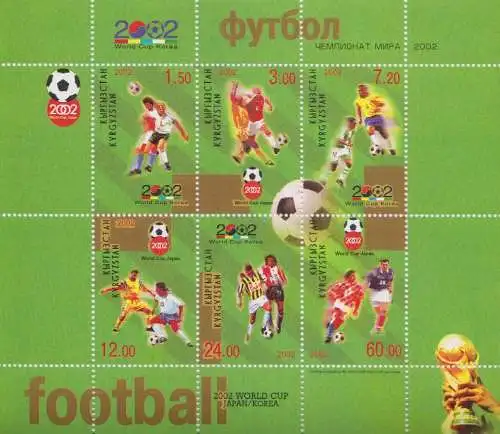 Kirgisien Mi.Nr.Block 28 Fußball-Weltmeisterschaft, Japan und Südkorea