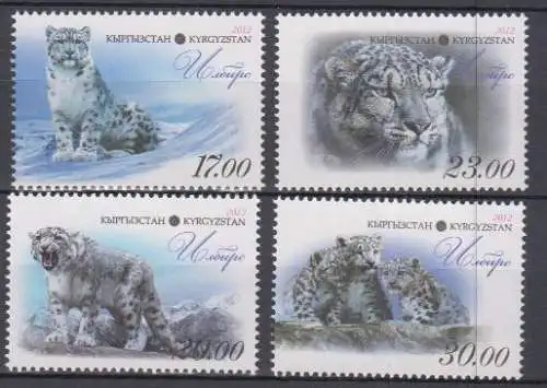 Kirgisien Mi.Nr. 717-720A Schneeleopard