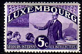 Luxemburg Mi.Nr. 266 Int. Hilfswerk für Intellektuelle, Professor (5+5)