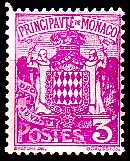 Monaco Mi.Nr. 75 Freim. Staatswappen (3 c)