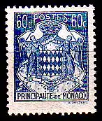 Monaco Mi.Nr. 226 Freim. Staatswappen (60c)