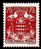Monaco Mi.Nr. 228 Freim. Staatswappen (70c)