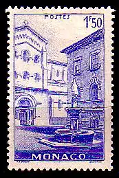 Monaco Mi.Nr. 233 Freim. St. Nikolaus Platz und Brunnen (1,50)