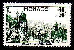Monaco Mi.Nr. 290 Fest der hl. Dévote, Prozession (80+70c)