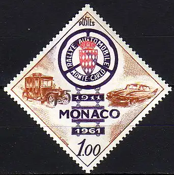 Monaco Mi.Nr. 665 50 Jahre Rallye Monte Carlo, Teilnehmer 1911 und 1961 (1,00)