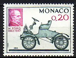 Monaco Mi.Nr. 735 100. Geb. Henry Ford, Ford Modell A 1903 (0,20)