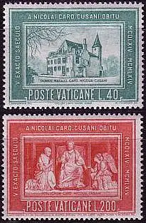 Vatikan Mi.Nr. 462-63 Nikolaus von Kues (2 Werte)