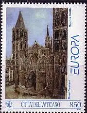 Vatikan Mi.Nr. 1100 Europa 1993, Gemälde Kathedrale Rouen v. Utrillo (850)