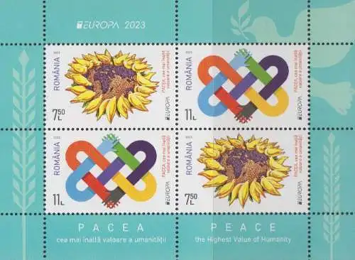 Rumänien MiNr. Block 945 I Europa 2023 Frieden