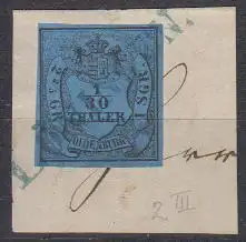 Oldenburg Mi.Nr. 2 III, Oldenburgisches Hauswappen mit Krone (1 Sgr.), 