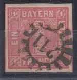 Bayern, Mi.Nr. 3I, Wertziffer im Kreis, "Quadratausgabe"