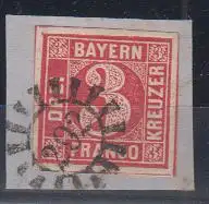 Bayern, Mi.Nr. 9, Wertziffer im Kreis, "Quadratausgabe"
