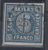 Bayern, Mi.Nr. 10, Wertziffer im Kreis, "Quadratausgabe"