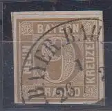 Bayern, Mi.Nr. 11, Wertziffer im Kreis, "Quadratausgabe"