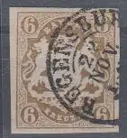 Bayern, Mi.Nr. 20, Staatswappen auf Sockel, gestempelt "Regensburg"