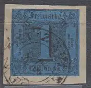 Thurn und Taxis, Mi.Nr. 4 Ziffern im Quadrat, Briefstück