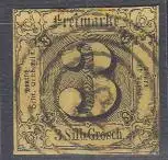 Thurn und Taxis, Mi.Nr. 6 Ziffern i. Quadrat, gestempelt 