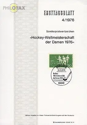 Berlin Mi.Nr. 4/76 Hockey WM der Damen (Marke MiNr.521)