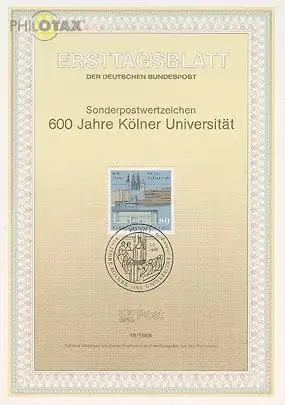 D,Bund Mi.Nr. 16/88 Kölner Universität (Marke MiNr.1370)