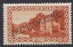 Saargebiet Dienstmarke Mi.Nr. 24 Marke mit diagonalem Aufdruck DIENSTMARKE (20)