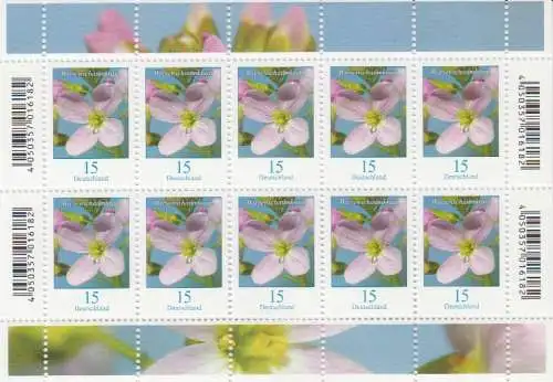 D,Bund Mi.Nr. 3424 Freim. Blumen, Wiesenschaumkraut (Klbg.)