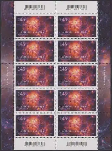 D,Bund MiNr. Klbg.3426 Astrophysik, Illustris-Simulation Galaxien-Entstehung