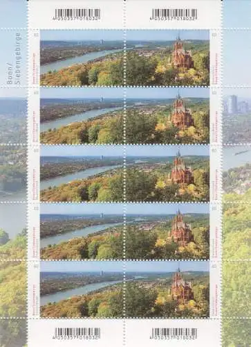D,Bund Mi.Nr. 3510-3511 Deutschlands Panoramen Rheintal Bonn Schloss Drachenburg
