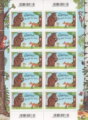 D,Bund MiNr. 3450 Kinderbuch Der Grüffelo mit Maus, Fuchs, Schlange (Klbg.)