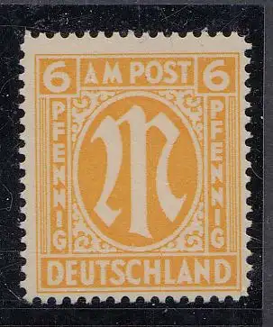 D, Bizone, Mi.Nr. 13Ey, englischer Druck (6 Pf), postfrisch, Befund