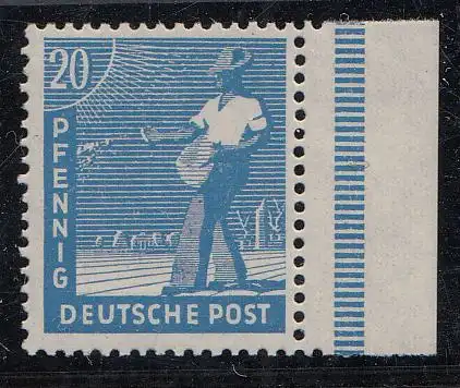 D,All.Bes.,Gem, Mi.Nr. 950b W SR ndgz, Kontrollratsausgabe (20 Pf) Farbe geprüft