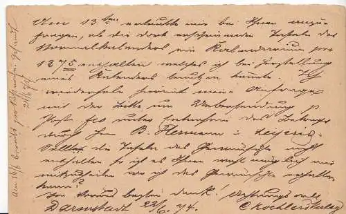 Dt. Reich Mi.Nr. P 4F, Postkarte, gebraucht
