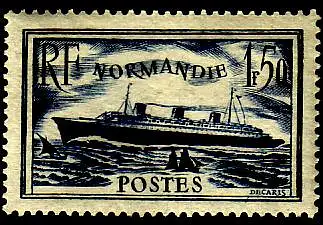 Frankreich MiNr. 297 Passagierschiff Normandie (1,50)