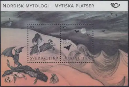 Schweden Mi.Nr. Block 28 NORDEN, Nordische Mythen, Blakulla, Hexen