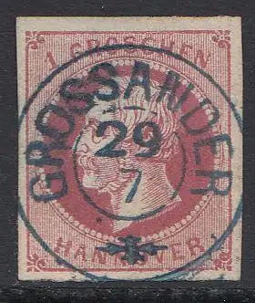 Hannover, Mi.Nr. 14 (b/c ?), König Georg V. gest. "GROSSANDER"