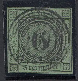 Baden, Mi.Nr. 3b, Ziffer im Kreis, gest. "161" (Wolfach)