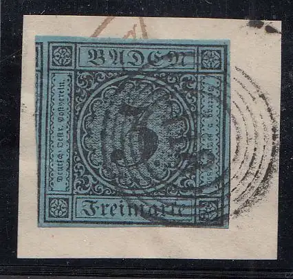 Baden, Mi.Nr. 8, Ziffer im Kreis, gest. "118"