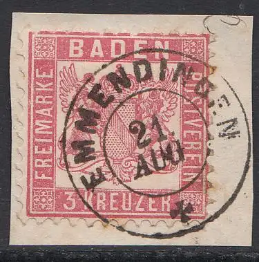 Baden, Mi.Nr. 18, Wappen, gestempelt 