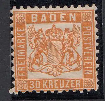 Baden, Mi.Nr. 22, Wappen, ungebraucht