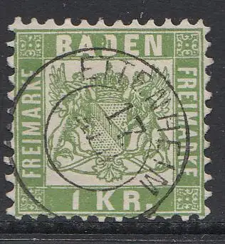 Baden, Mi.Nr. 23, Wappen, gestempelt