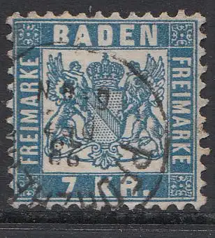 Baden, Mi.Nr. 25, Wappen, gestempelt