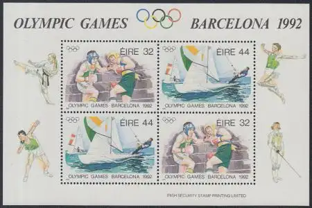 Irland Mi.Nr. Block 9 Olympia 1992 Barcelona, Boxen und Segeln