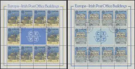 Irland Mi.Nr. Klbg.716-17 Europa 90, Post.Einrichtungen Postämter (2 Kleinbögen)