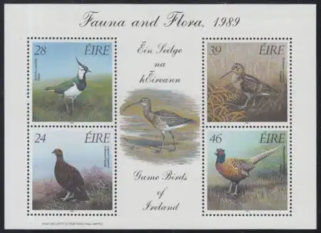 Irland Mi.Nr. Block 7 Jagdbare Vögel